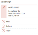 zgłoszenie odrzucone zgłoszenie odrzucone